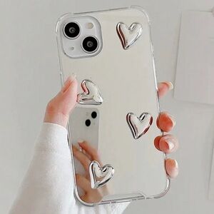 3D Mirror Heart Case for Iphone 17 Pro Max